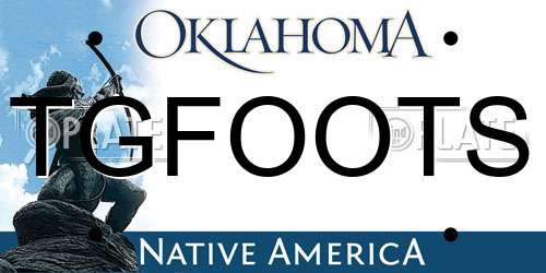 TGFOOTS Oklahoma License Plate