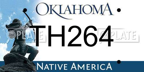 TH264 Oklahoma License Plate