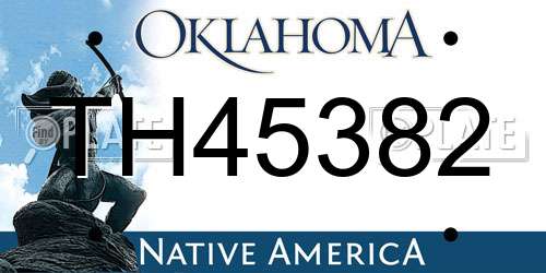 TH45382 Oklahoma License Plate