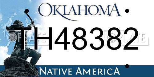 TH48382 Oklahoma License Plate