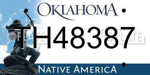 TH48387 Oklahoma License Plate