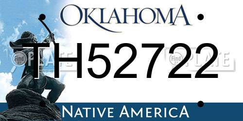 TH52722 Oklahoma License Plate