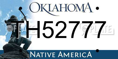 TH52777 Oklahoma License Plate