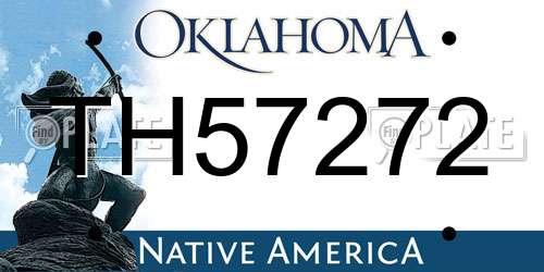 TH57272 Oklahoma License Plate