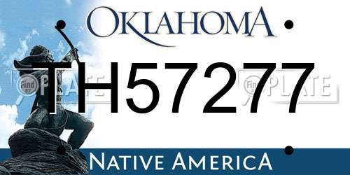 TH57277 Oklahoma License Plate