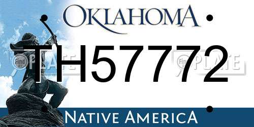 TH57772 Oklahoma License Plate