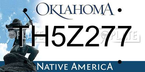 TH5Z277 Oklahoma License Plate
