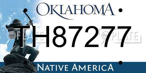 TH87277 Oklahoma License Plate