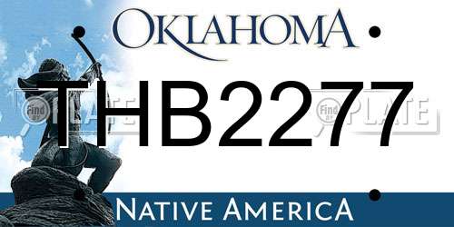 THB2277 Oklahoma License Plate