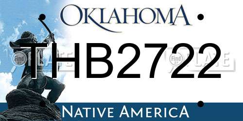 THB2722 Oklahoma License Plate