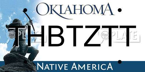 THBTZTT Oklahoma License Plate