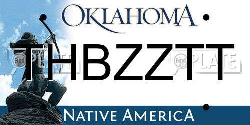 THBZZTT Oklahoma License Plate