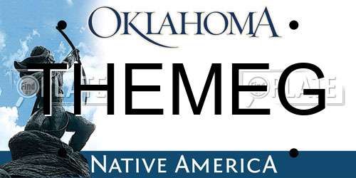 THEMEG Oklahoma License Plate