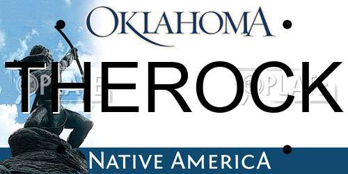 THEROCK Oklahoma License Plate
