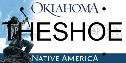 THESHOE Oklahoma License Plate
