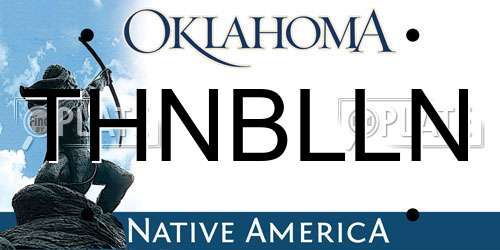 THNBLLN Oklahoma License Plate