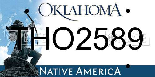 THO2589 Oklahoma License Plate