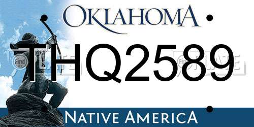 THQ2589 Oklahoma License Plate