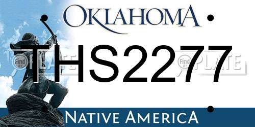THS2277 Oklahoma License Plate
