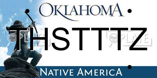THSTTTZ Oklahoma License Plate