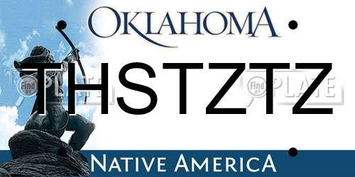 THSTZTZ Oklahoma License Plate