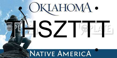 THSZTTT Oklahoma License Plate