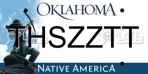 THSZZTT Oklahoma License Plate