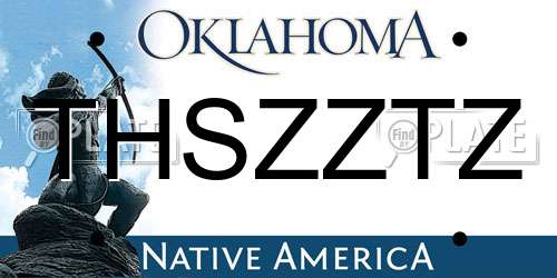THSZZTZ Oklahoma License Plate