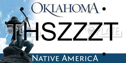 THSZZZT Oklahoma License Plate