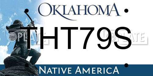 THT79S Oklahoma License Plate