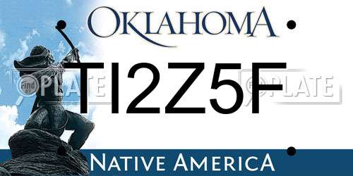 TI2Z5F Oklahoma License Plate