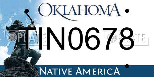 TIN0678 Oklahoma License Plate