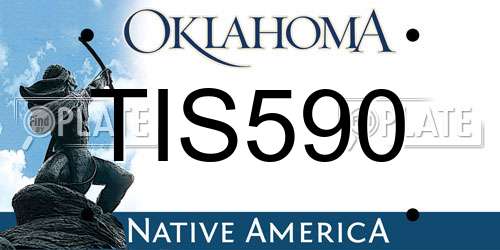 TIS590 Oklahoma License Plate