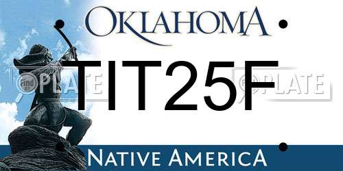 TIT25F Oklahoma License Plate