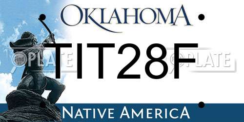 TIT28F Oklahoma License Plate