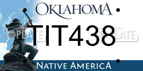 TIT438 Oklahoma License Plate