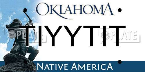 TIYYTIT Oklahoma License Plate