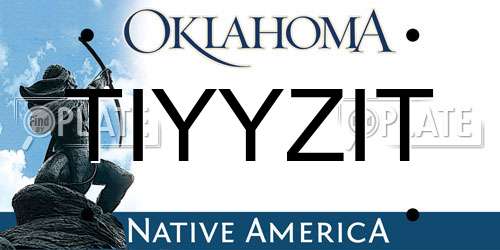 TIYYZIT Oklahoma License Plate