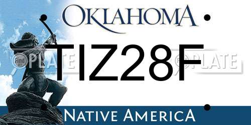 TIZ28F Oklahoma License Plate
