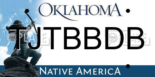 TJTBBDB Oklahoma License Plate