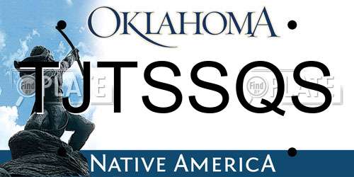 TJTSSQS Oklahoma License Plate