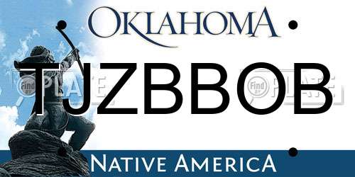 TJZBBOB Oklahoma License Plate