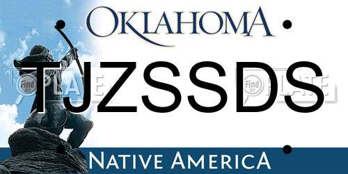 TJZSSDS Oklahoma License Plate
