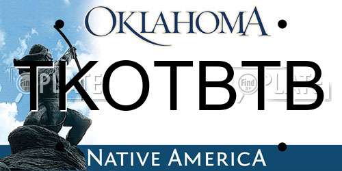 TKOTBTB Oklahoma License Plate
