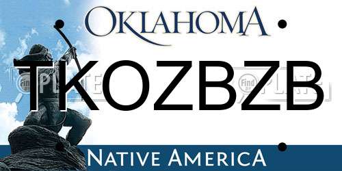 TKOZBZB Oklahoma License Plate