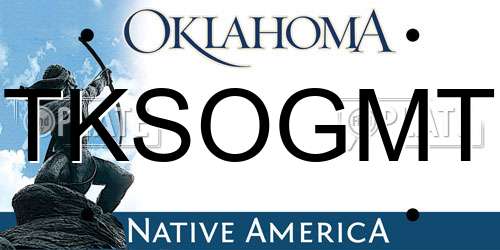TKSOGMT Oklahoma License Plate
