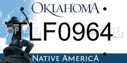 TLF0964 Oklahoma License Plate