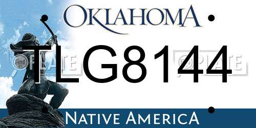 TLG8144 Oklahoma License Plate