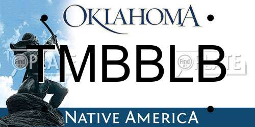 TMBBLB Oklahoma License Plate
