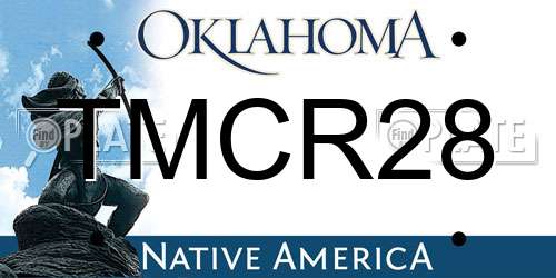 TMCR28 Oklahoma License Plate